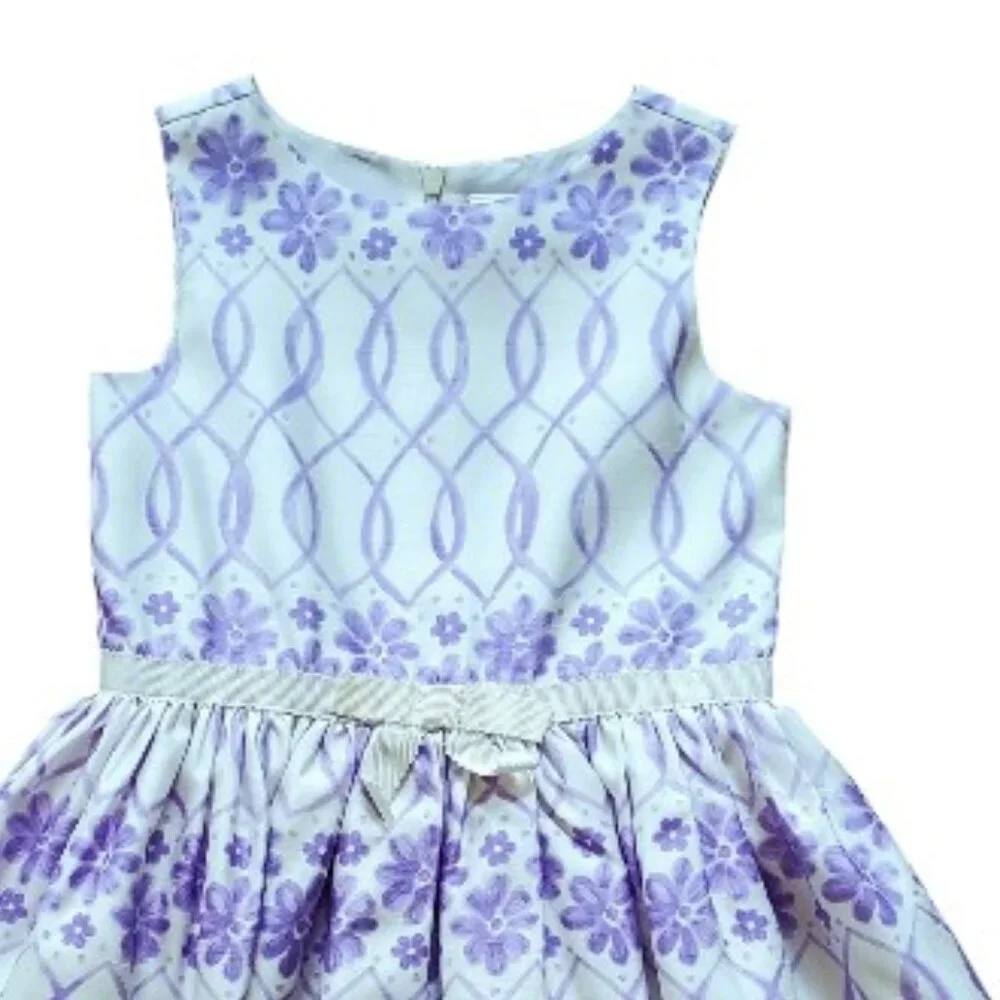 Gymboree Purple and White Spring Dress Size 5